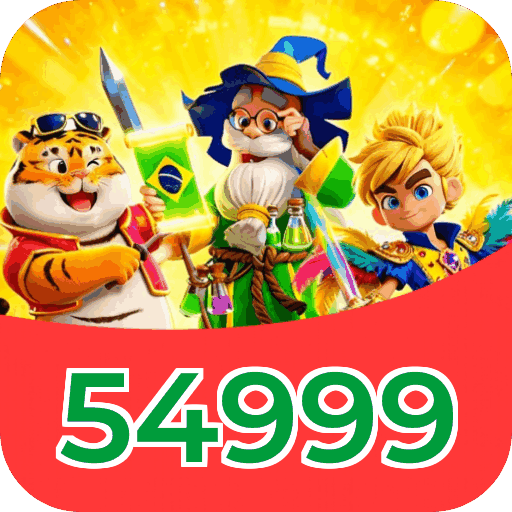 Interface do aplicativo 54999 mostrando jogos disponíveis no iOS e Android